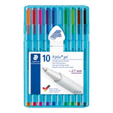 Staedtler Triplus Gel Pens 0.7mm Tip Asst Colours Pack of 10 - Zart