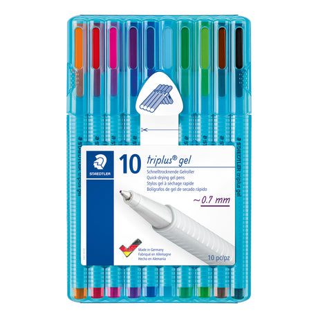 Staedtler Triplus Gel Pens 0.7mm Tip Asst Colours Pack of 10 - Zart
