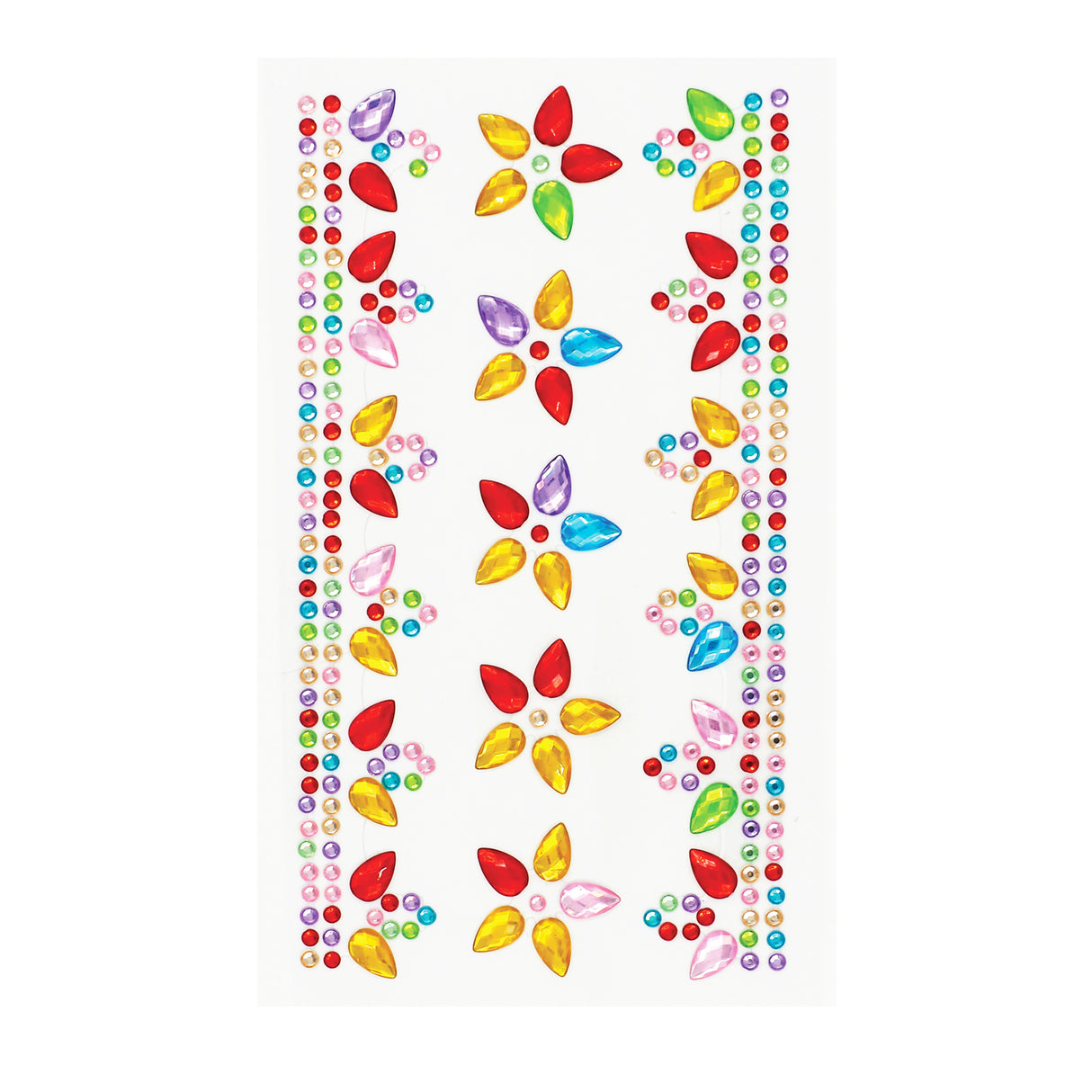 Self Adhesive Rhinestones Flower Petals Pack of 286 - Zart
