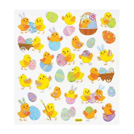 Easter Stickers Chicks & Eggs 30 Pieces - Zart