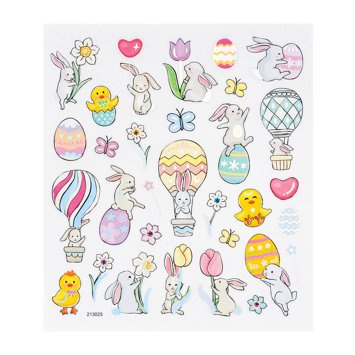 Easter Stickers Spring Bunnies 31 Pieces - Zart