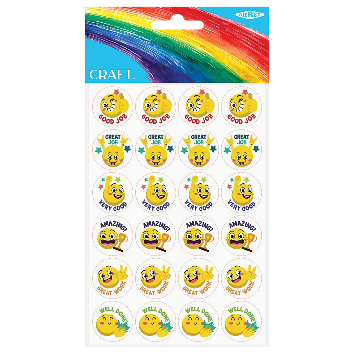Emoji Merit Stickers Pack of 96