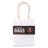 Kraft Bags White 14cm x 11cm Pack of 4 - Zart