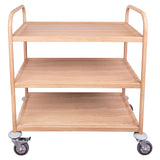 Wood Look 3 Tier Classroom Metal Trolley - Zart