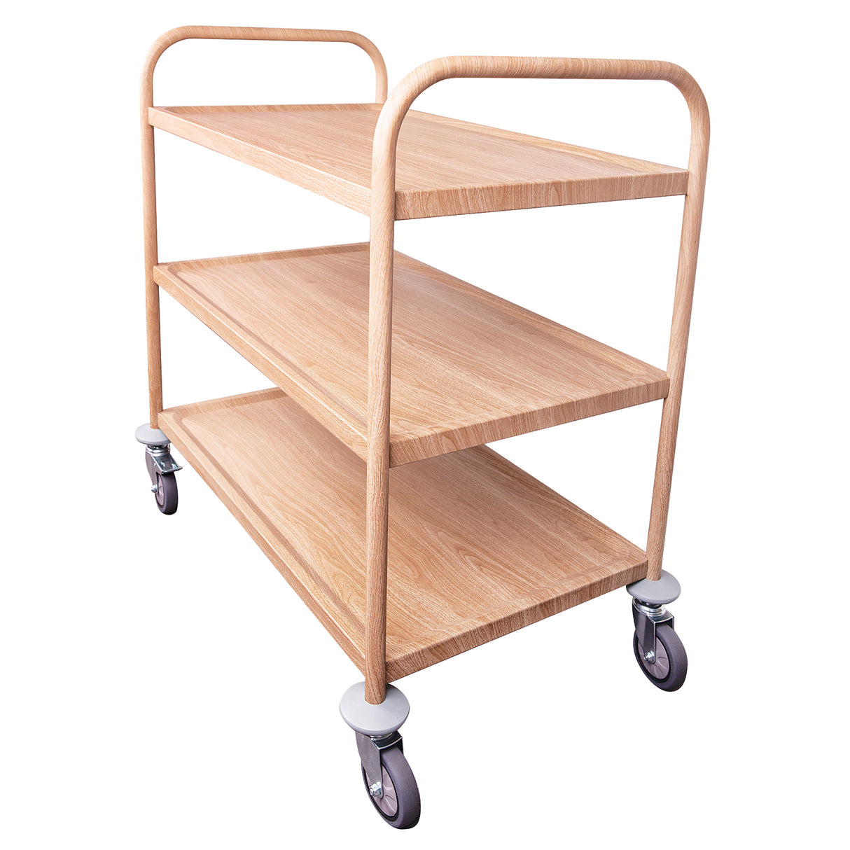 Wood Look 3 Tier Classroom Metal Trolley - Zart