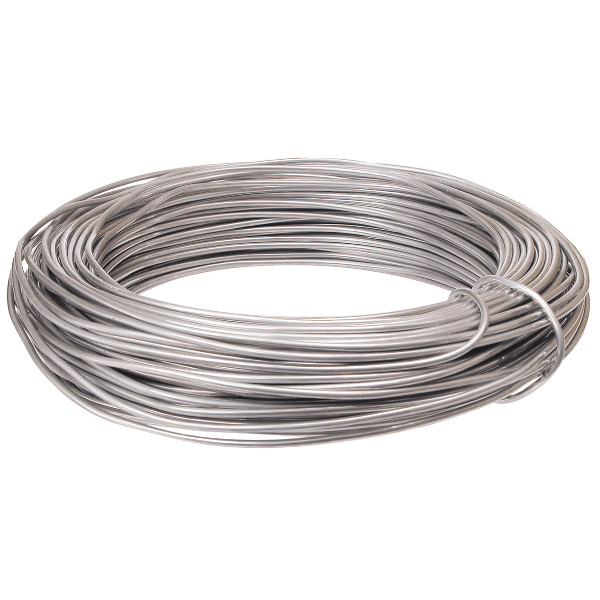 8 Gauge Armature Wire roll presented horizontally on a white background. The thicker silver wire is coiled into a sturdy bundle, emphasising its heavier gauge, structural strength and suitability for robust armature frameworks.