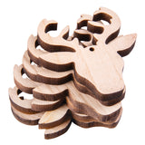 Wooden Xmas Shapes Large Assorted Pack of 30