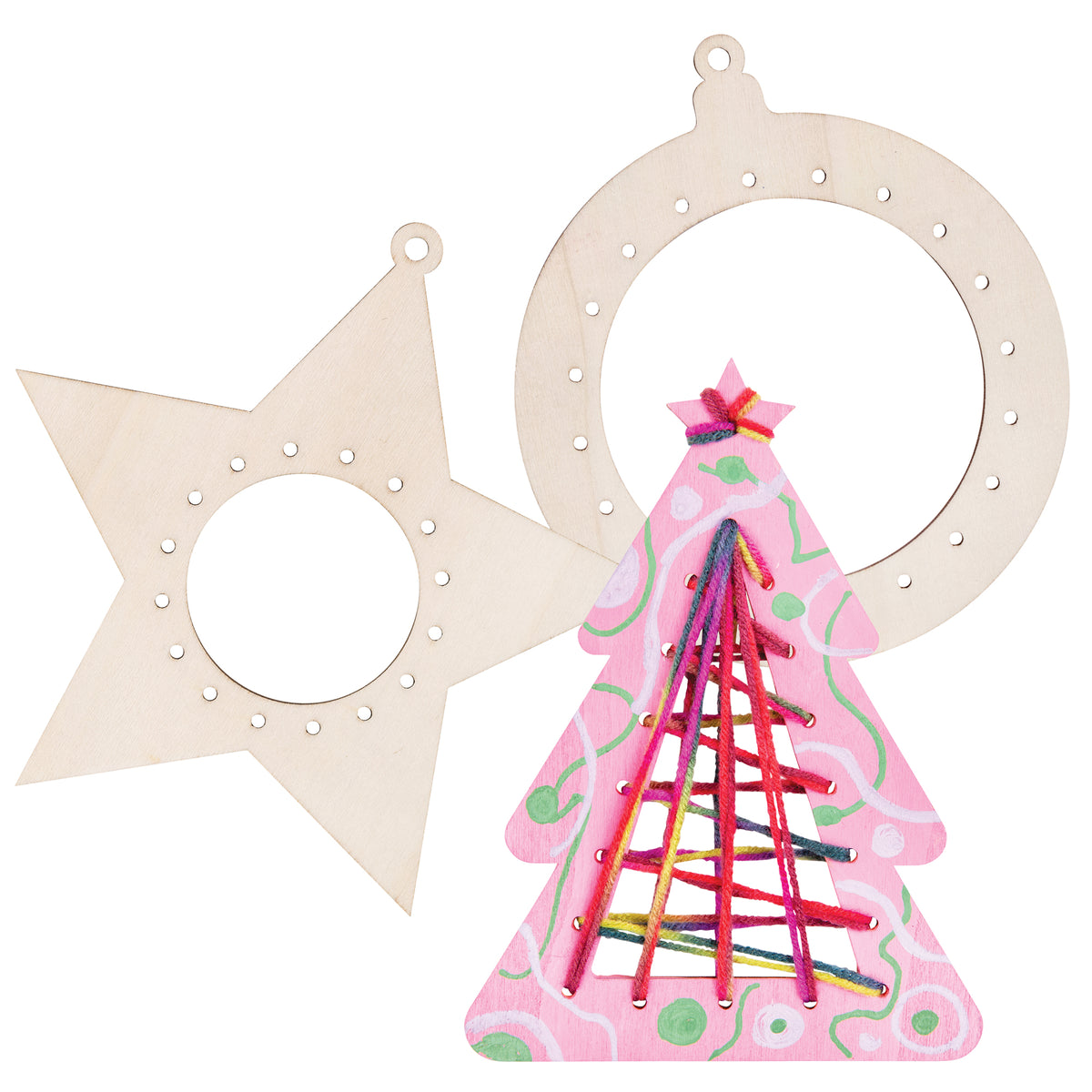 Zart Weave and Thread Xmas Baubles Pack of 12