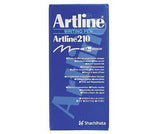 Artline 200 Fineliner Black Pack of 12