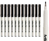 Artline 200 Fineliner Black Pack of 12