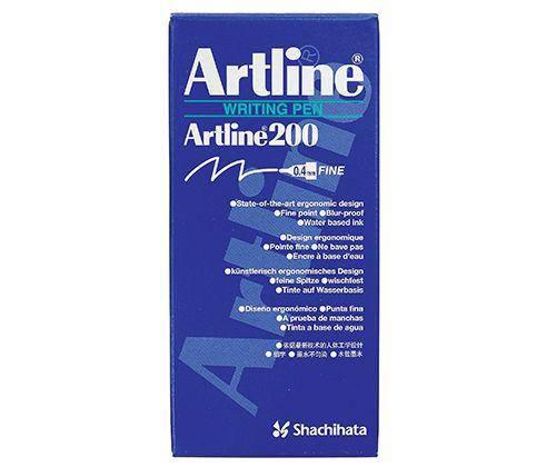 Artline 200 Fineliner Black Pack of 12