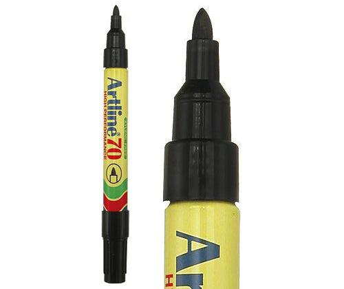 Artline 70 Marker 1.5mm Black Pack of 12