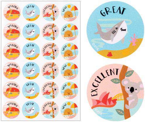 Australiana Merit Stickers Pack of 96