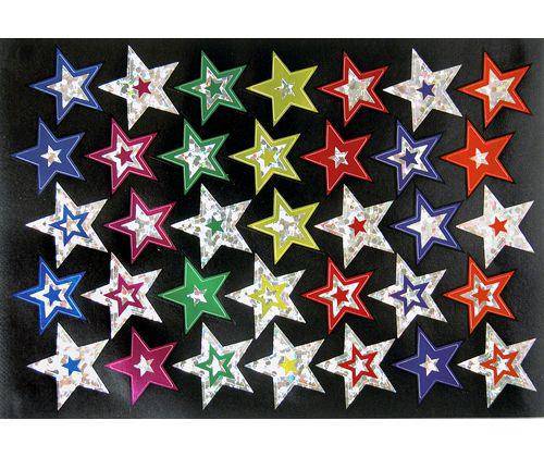 Foil Sticker Star Rainbow Pack of 105