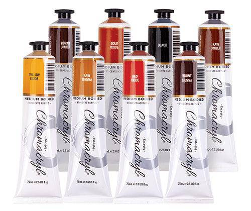 Chromacryl Acrylic Paint Earth Set Pack of 8