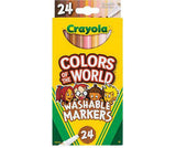 Crayola Colours of the World Fineline Markers Pack of 24