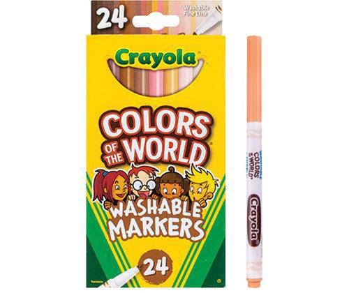 Crayola Colours of the World Fineline Markers Pack of 24