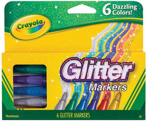 Crayola Glitter Markers Pack of 6