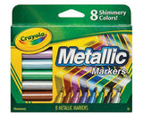 Crayola Markers Metallic Coloured Pack of 8