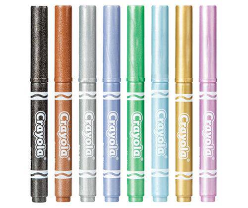 Crayola Markers Metallic Coloured Pack of 8