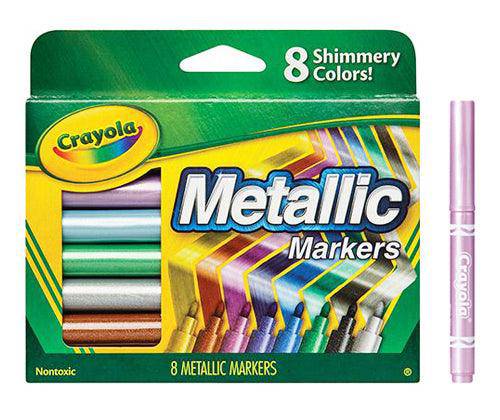 Crayola Markers Metallic Coloured Pack of 8