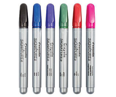 Crayola Metallic Outline Markers Coloured Pack of 6