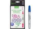 Crayola Metallic Outline Markers Coloured Pack of 6