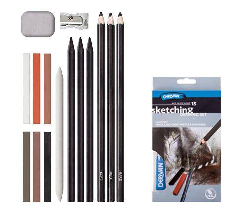 Derivan Art Sketch Set 15 piece