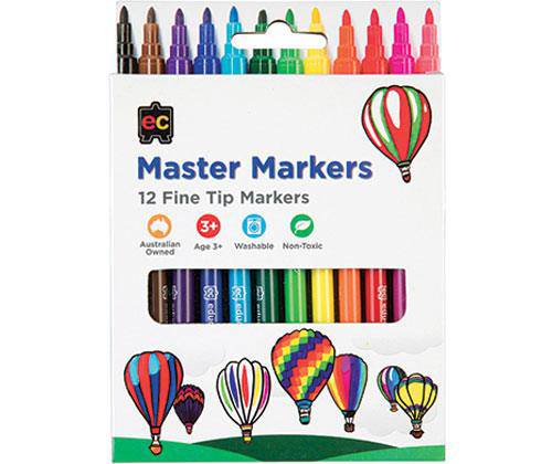 EC Master Markers Fine Tip Pack of 12