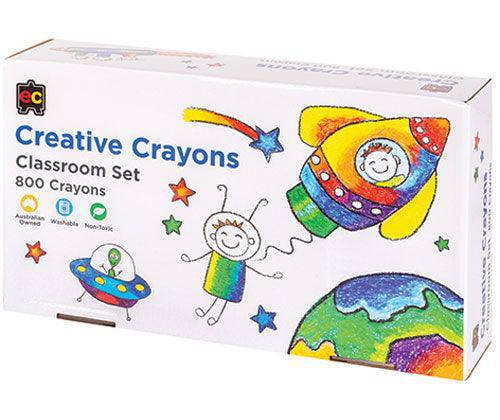 EC Creative Crayons 8 Colours Classroom Pack of 800