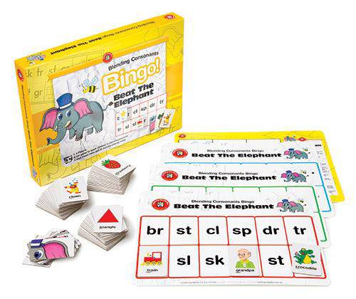 Blending Consonants Bingo- Beat The Elephant