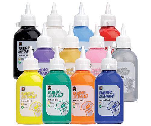 EC Fabric and Craft Paint Assorted Colours 250mL