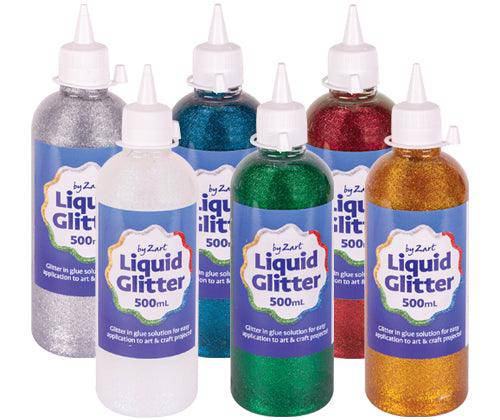 Liquid Glitter 500mL Assorted Pack of 6