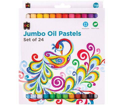 EC Jumbo Oil Pastels Coloured Pack of 24