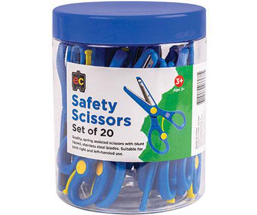 Spring Based Scissors EC Spring Loaded Scissors Tub Pack of 20