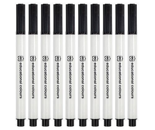 EC Whiteboard Markers 2.9mm Bullet Black Pack of 10 - Zart