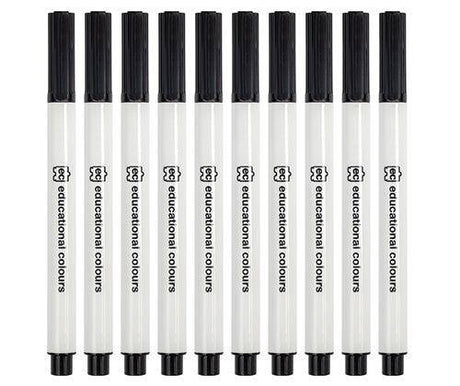 EC Whiteboard Markers 2.9mm Bullet Black Pack of 10