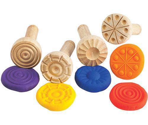 Wooden Dough Stampers Pack of 4