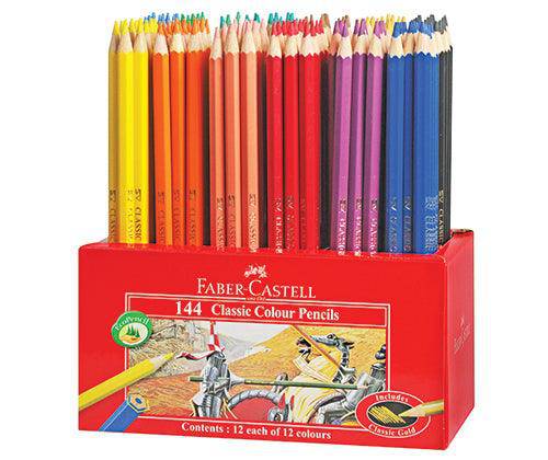 Faber-Castell Classic Colour Pencils 12 Colours Classpack of 144 - Zart