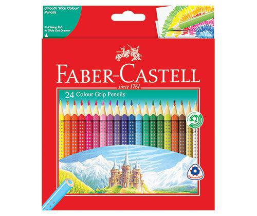 Faber-Castell Grip Triangular Coloured Pencils Pack of 24