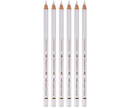 Faber-Castell Polychromos Colour Pencil White Pack of 6