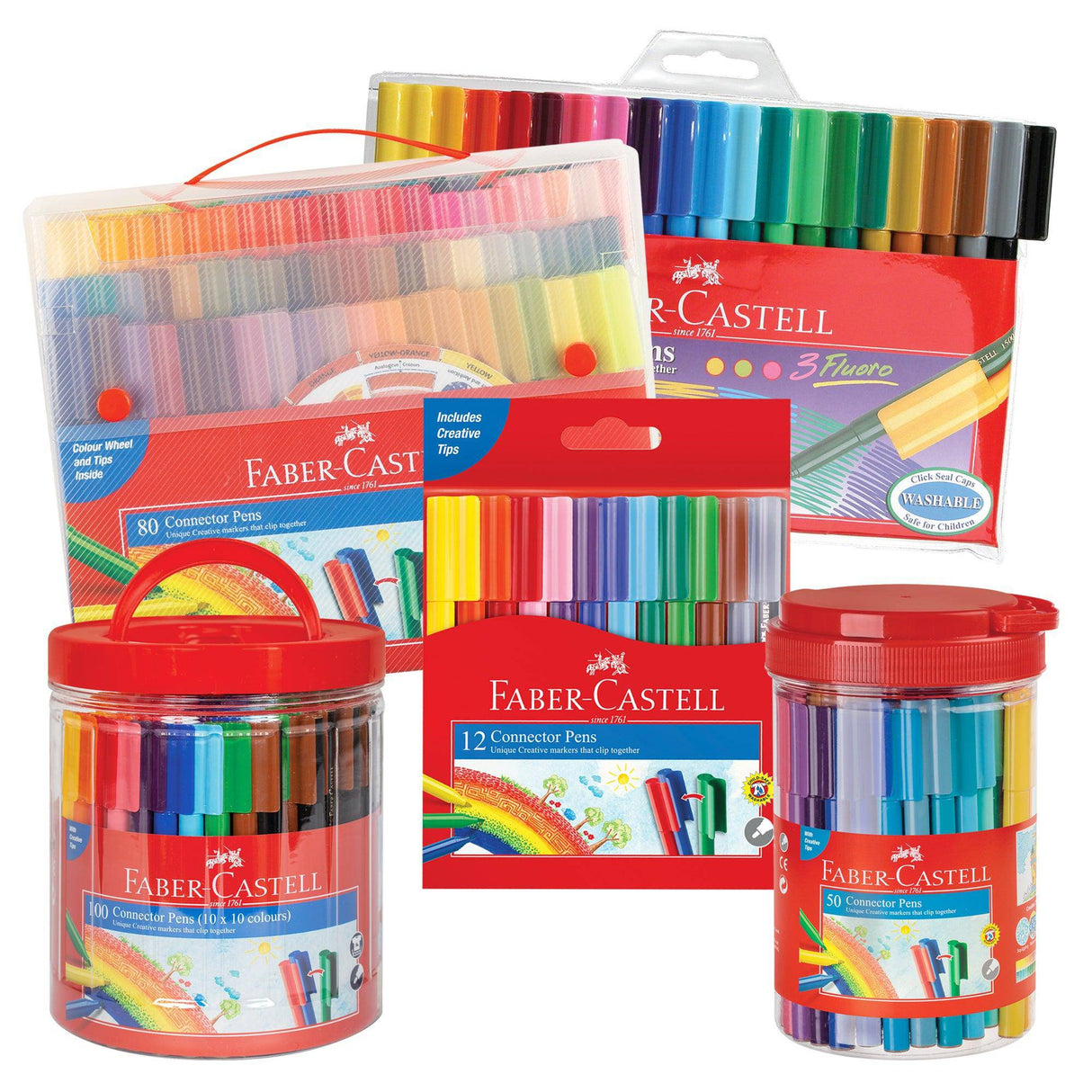 Faber-Castell Coloured Connector Pens Sets