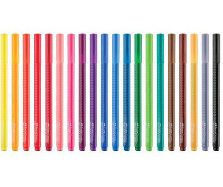 Faber-Castell Grip Triangular Coloured Markers Set of 20