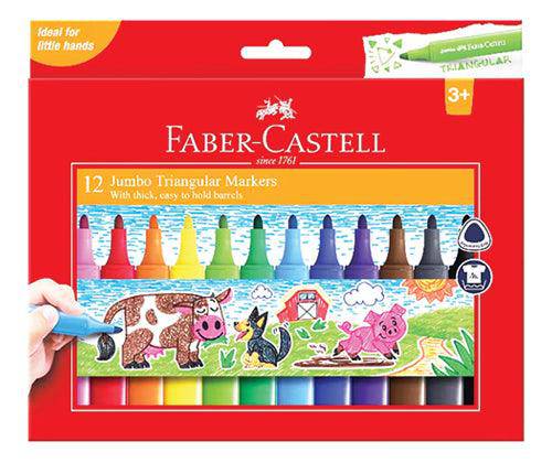 Faber-Castell Jumbo Triangular Markers Pack of 12