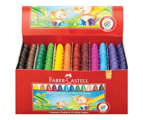 Faber-Castell Kindergarten Crayons 12 Colours Pack of 96