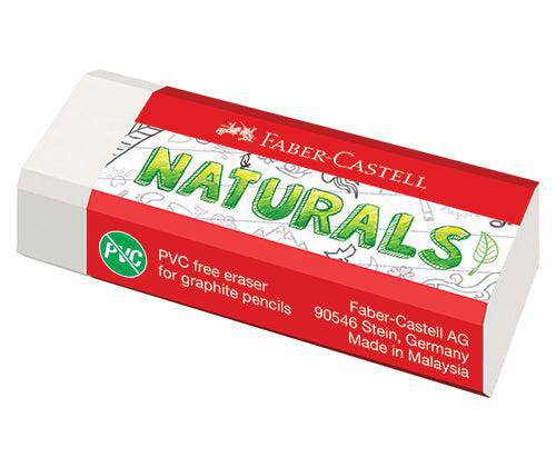 Faber-Castell Naturals PVC-free Eraser Large Pack of 20