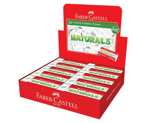 Faber-Castell Naturals PVC-free Eraser Large Pack of 20