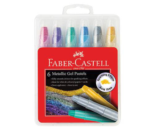 Faber-Castell Watercolour Metallic Gel Pastels Pack of 6