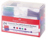 Faber-Castell Connector Whiteboard Markers Coloured Pack of 24