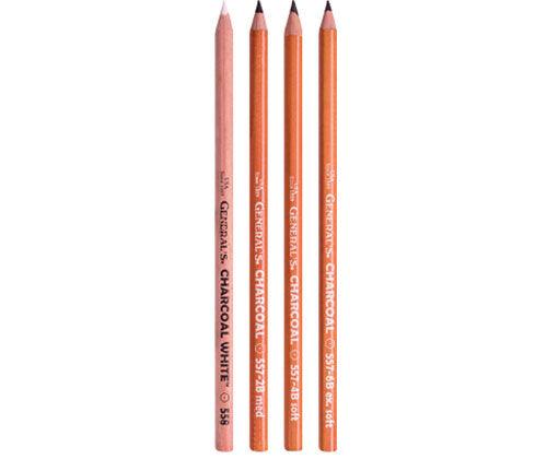 General's Charcoal Pencils Assorted Pack of 4 - Zart